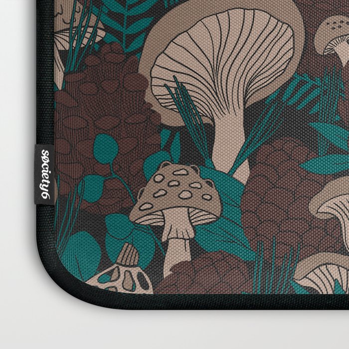 Moody Mushrooms and Pinecones Laptop Sleeve Gallery Image 3