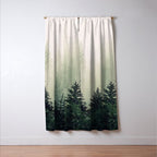 Foggy Pine Trees Window Curtain Gallery Image 3