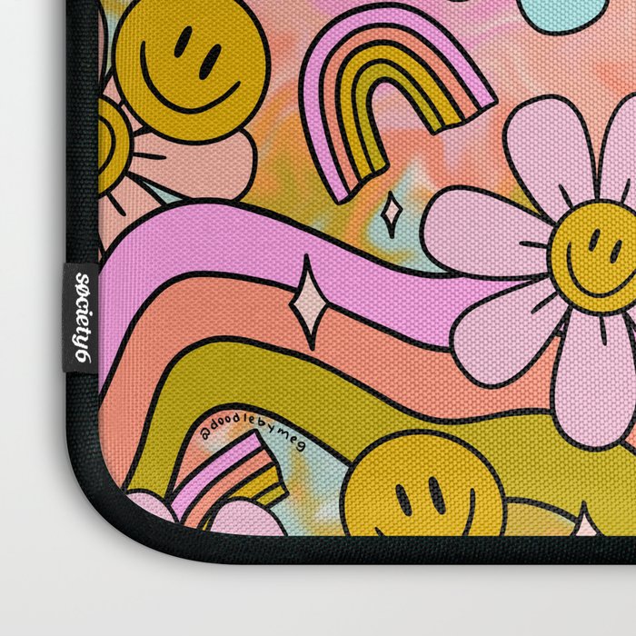 Tie Dye Flower Print Laptop Sleeve Gallery Image 3
