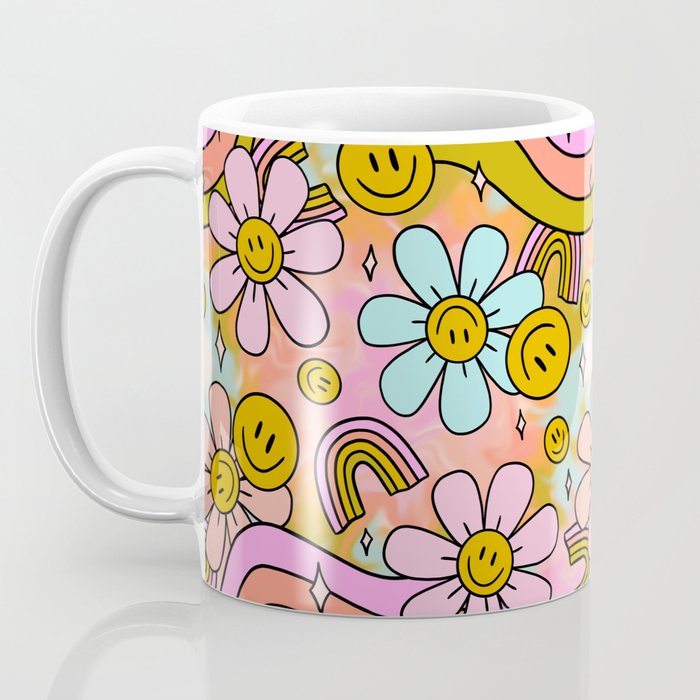 Tie Dye Flower Print Coffee Mug Gallery Image 3