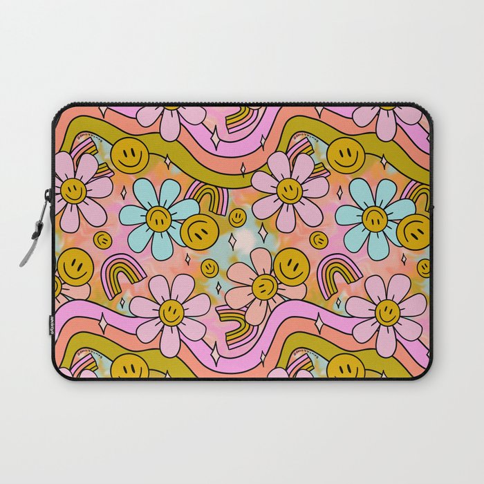 Tie Dye Flower Print Laptop Sleeve Gallery Image 1