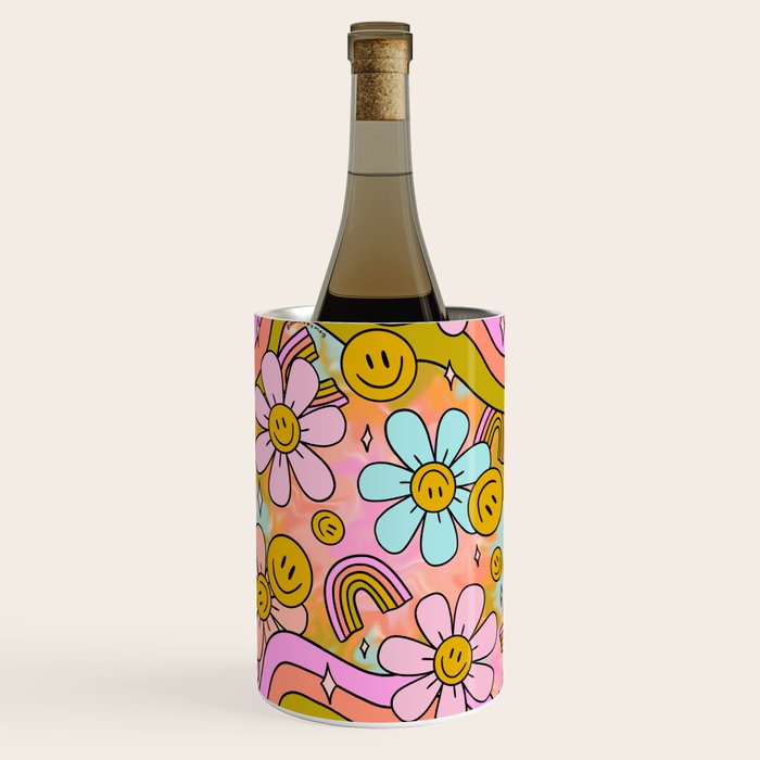 Tie Dye Flower Print Wine Chiller Gallery Image 2
