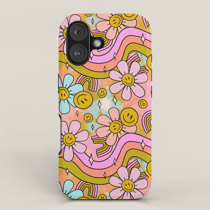 Tie Dye Flower Print iPhone Case Gallery Image 1