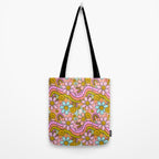 Tie Dye Flower Print Tote Bag Gallery Image 2
