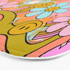 Tie Dye Flower Print Bath Mat Gallery Image 3