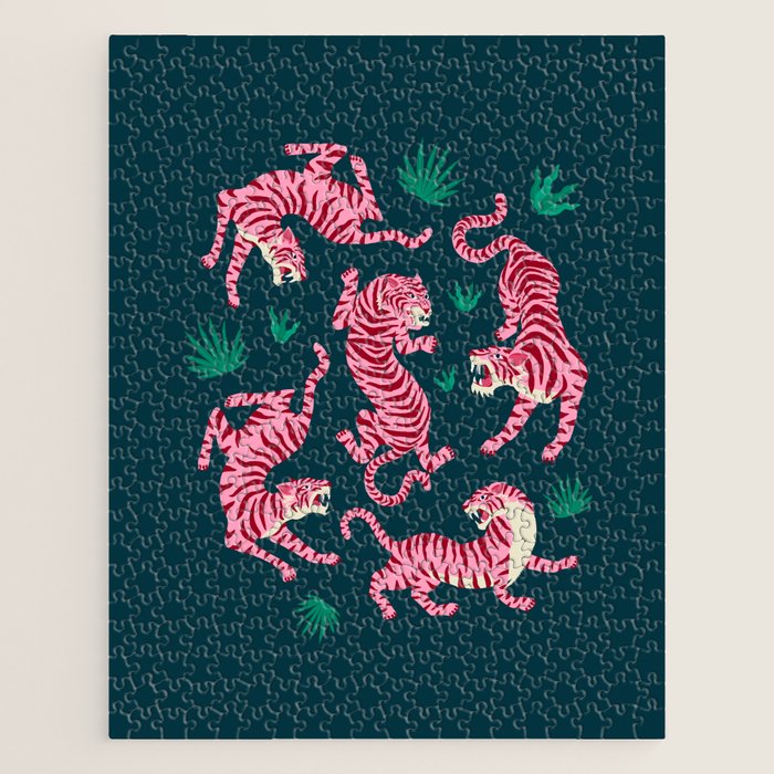 Night Race: Pink Tiger Edition Jigsaw Puzzle Gallery Image 1