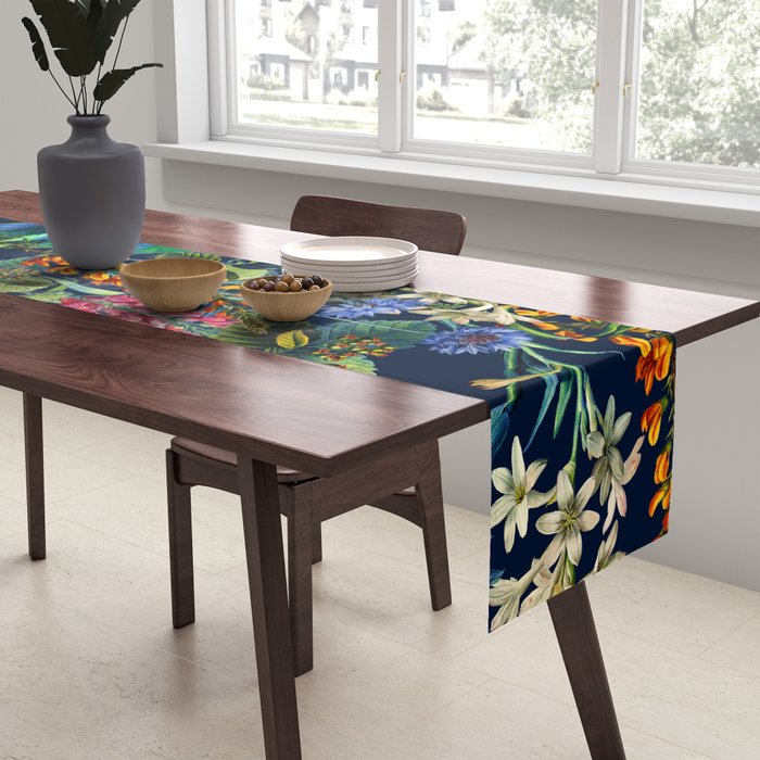 Blue Night Garden Table Runner Gallery Image 2