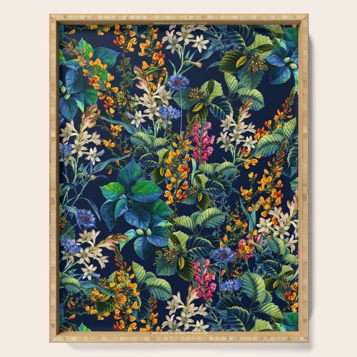 Blue Night Garden Serving Tray Gallery Image 1