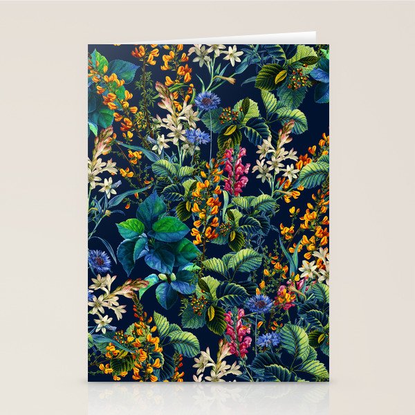 Blue Night Garden Stationery Card Gallery Image 1
