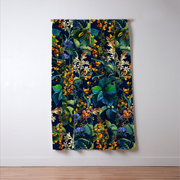 Blue Night Garden Window Curtain Gallery Image 3
