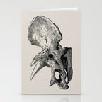 Dinosaur Skeleton Ink Pen Illustration Triceratops Stationery Card Gallery Image 2