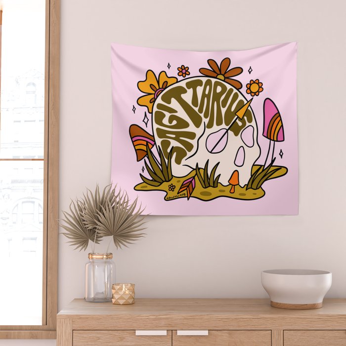 Sagittarius Skull Wall Tapestry Gallery Image 2
