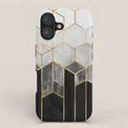 Charcoal Hexagons iPhone Case Gallery Image 1