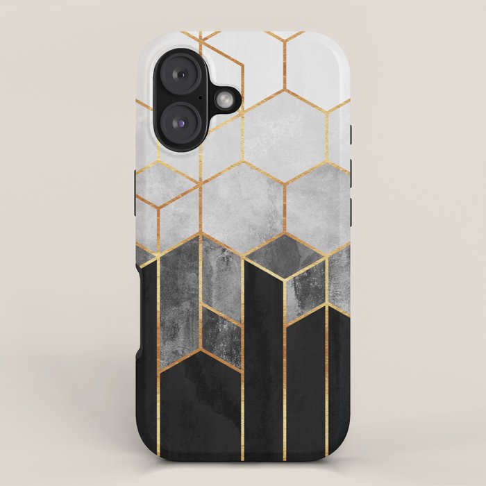 Charcoal Hexagons iPhone Case Gallery Image 1