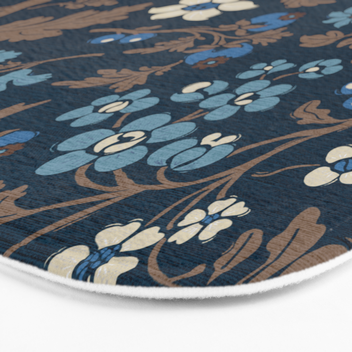 Moody Bohemian Florals Bath Mat Gallery Image 3