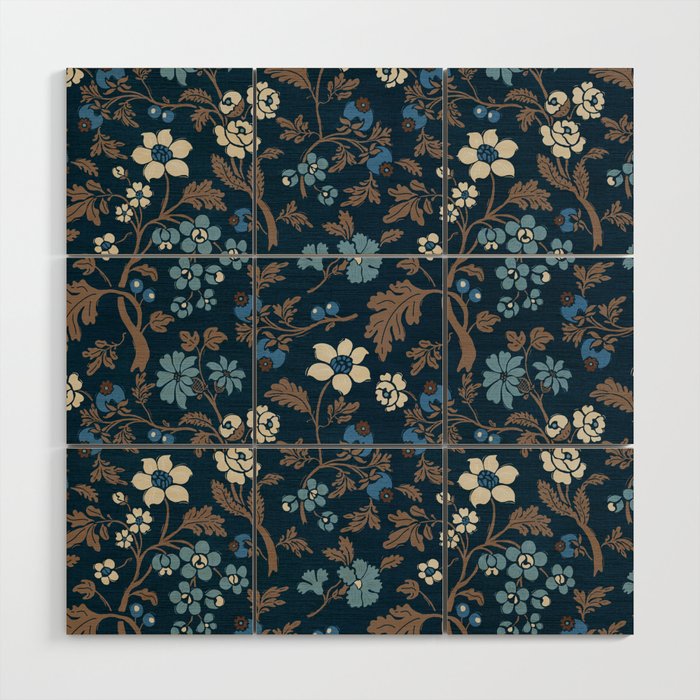 Moody Bohemian Florals Wood Wall Art Gallery Image 1