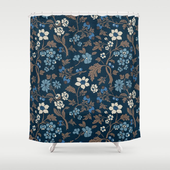 Moody Bohemian Florals Shower Curtain Gallery Image 1