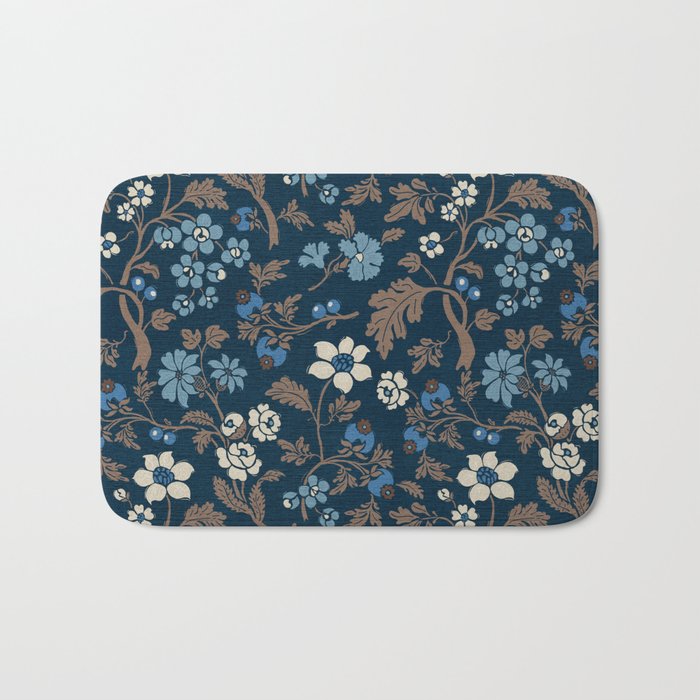 Moody Bohemian Florals Bath Mat Gallery Image 1