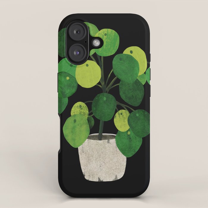 Black Pliea Peperonioides interior plant iPhone Case Gallery Image 1