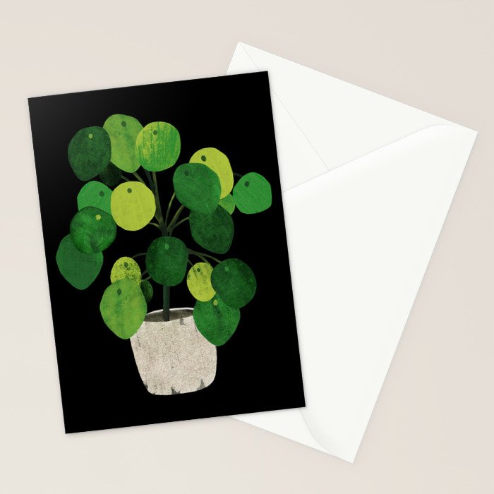 Black Pliea Peperonioides interior plant Stationery Card Gallery Image 2