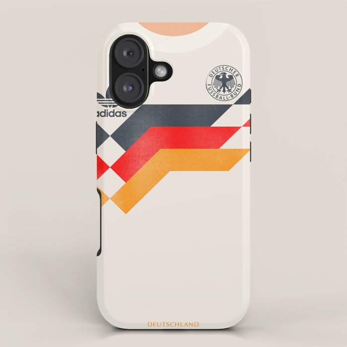 Vintage World Cup shirt, old Germany jersey, Italia 90, retro football jersey, soccer love iPhone Case Gallery Image 1