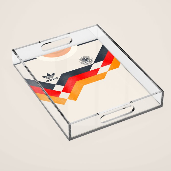 Vintage World Cup shirt, old Germany jersey, Italia 90, retro football jersey, soccer love Acrylic Tray Gallery Image 1