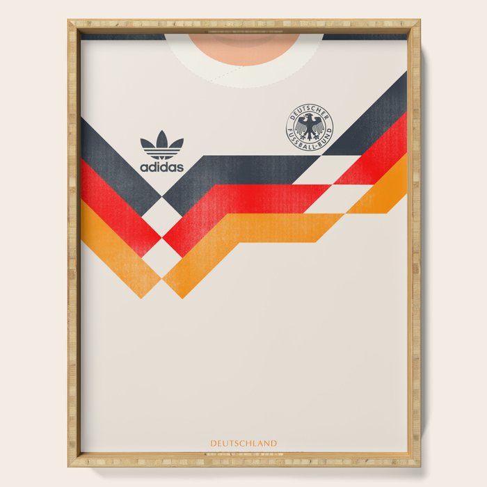 Vintage World Cup shirt, old Germany jersey, Italia 90, retro football jersey, soccer love Serving Tray Gallery Image 1