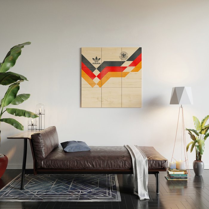 Vintage World Cup shirt, old Germany jersey, Italia 90, retro football jersey, soccer love Wood Wall Art Gallery Image 2