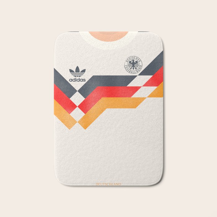 Vintage World Cup shirt, old Germany jersey, Italia 90, retro football jersey, soccer love Bath Mat Gallery Image 1