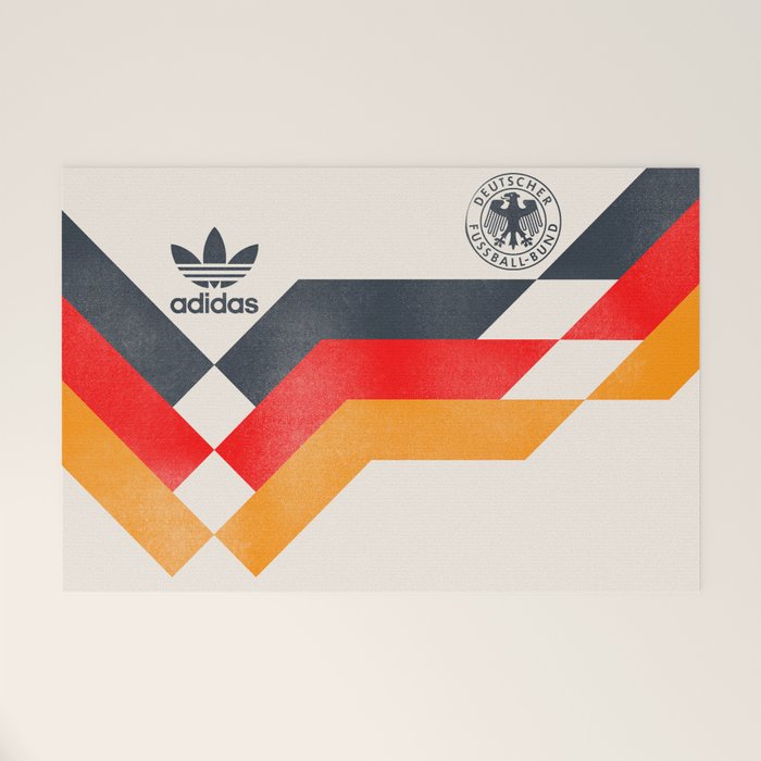 Vintage World Cup shirt, old Germany jersey, Italia 90, retro football jersey, soccer love Welcome Mat Gallery Image 1