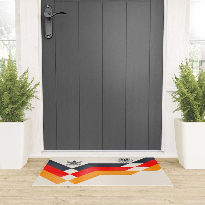 Vintage World Cup shirt, old Germany jersey, Italia 90, retro football jersey, soccer love Welcome Mat Gallery Image 3