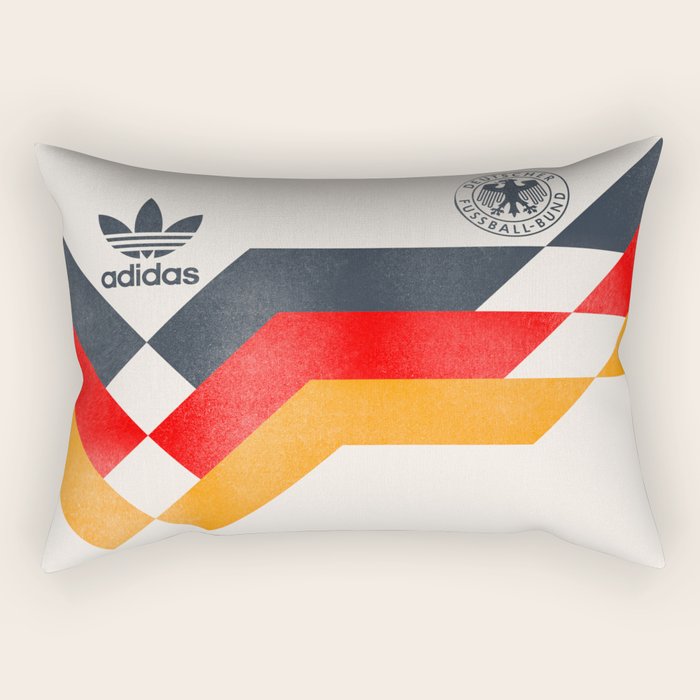Vintage World Cup shirt, old Germany jersey, Italia 90, retro football jersey, soccer love Rectangular Pillow Gallery Image 1
