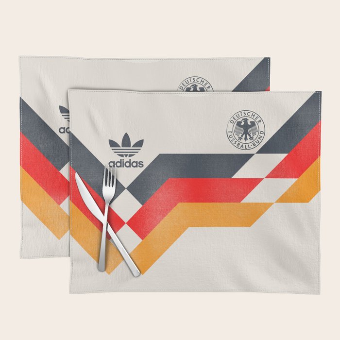 Vintage World Cup shirt, old Germany jersey, Italia 90, retro football jersey, soccer love Placemat Gallery Image 1