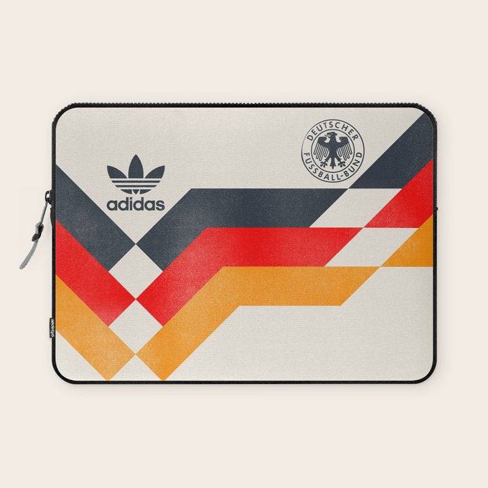 Vintage World Cup shirt, old Germany jersey, Italia 90, retro football jersey, soccer love Laptop Sleeve Gallery Image 1