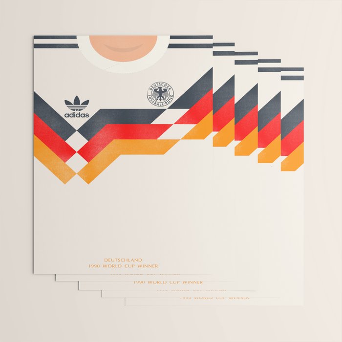 Vintage World Cup shirt, old Germany jersey, Italia 90, retro football jersey, soccer love Wrapping Paper Gallery Image 3