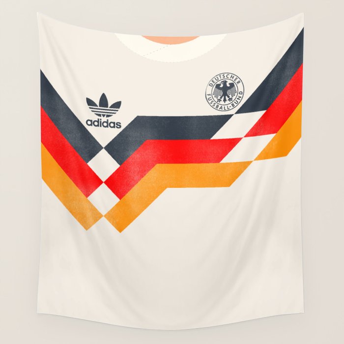 Vintage World Cup shirt, old Germany jersey, Italia 90, retro football jersey, soccer love Wall Tapestry
