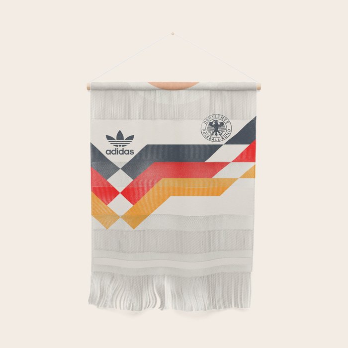 Vintage World Cup shirt, old Germany jersey, Italia 90, retro football jersey, soccer love Wall Hanging Gallery Image 1