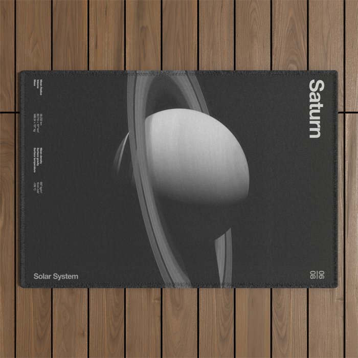 Solar System _ 06 Saturn Outdoor Rug Gallery Image 1