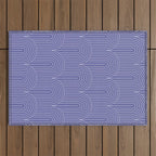 Art Deco Arch Pattern XXI Very Peri Outdoor Rug Gallery Image 1