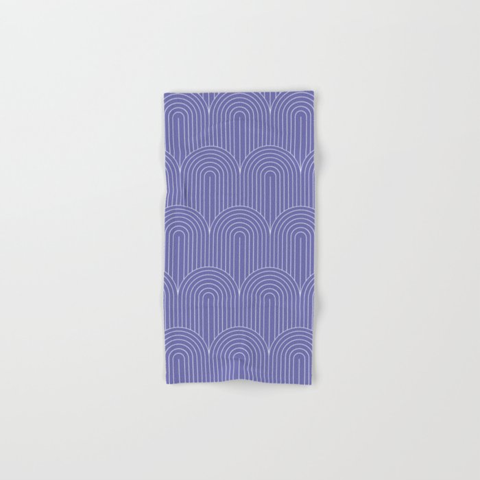 Art Deco Arch Pattern XXI Very Peri Bath Towel Gallery Image 1