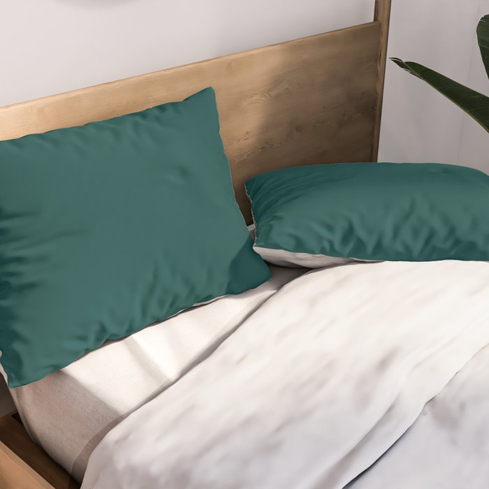Dark Teal Pillow Sham Gallery Image 2