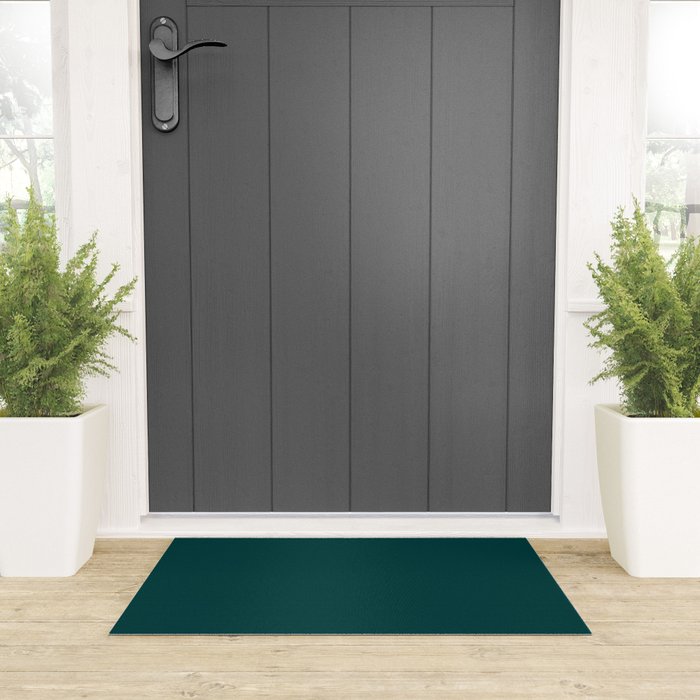 Dark Teal Welcome Mat Gallery Image 3