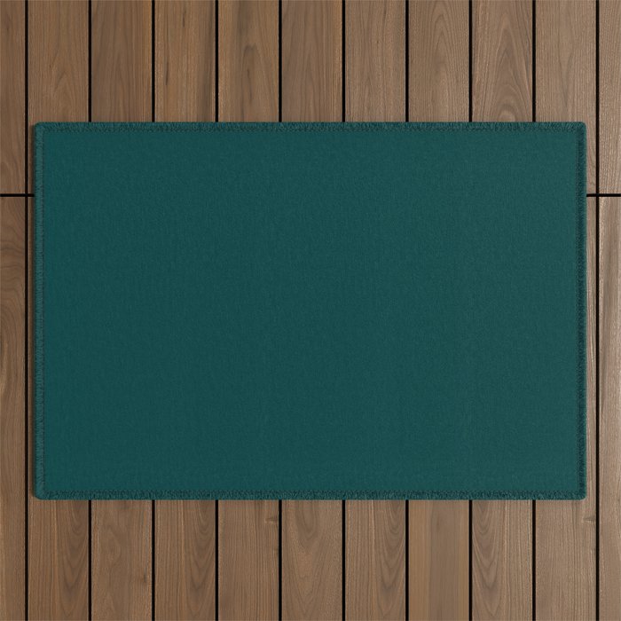 Dark Teal Outdoor Rug Gallery Image 1