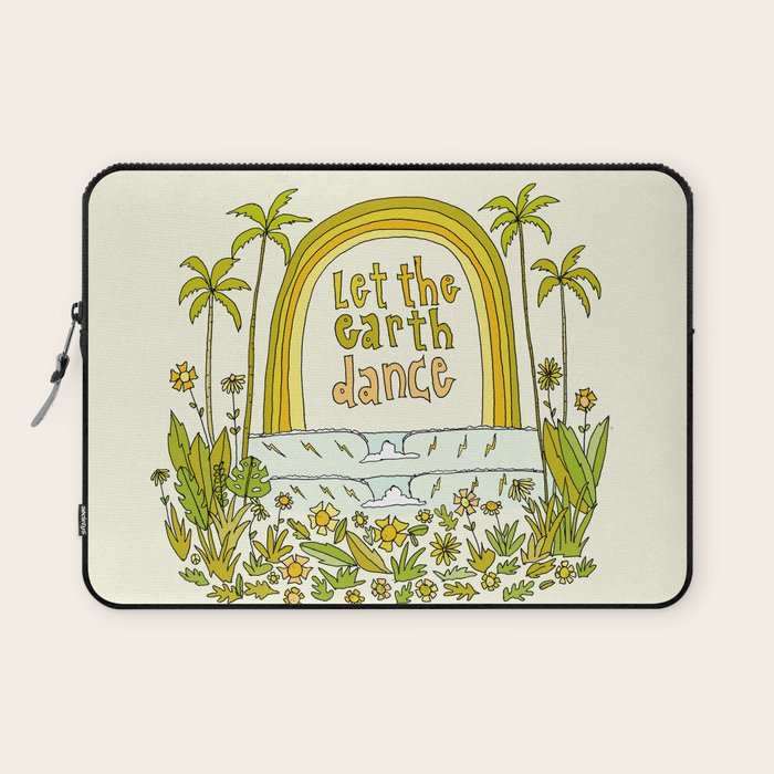 let the earth dance // retro surf art by surfy birdy Laptop Sleeve Gallery Image 1