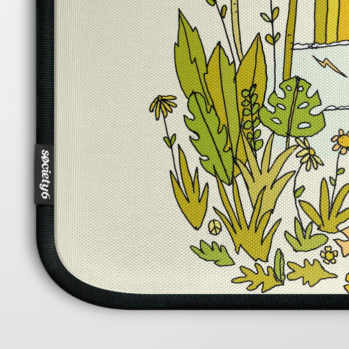 let the earth dance // retro surf art by surfy birdy Laptop Sleeve Gallery Image 3