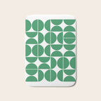 Mid Century Modern Geometric 04 Green Bath Mat Gallery Image 1