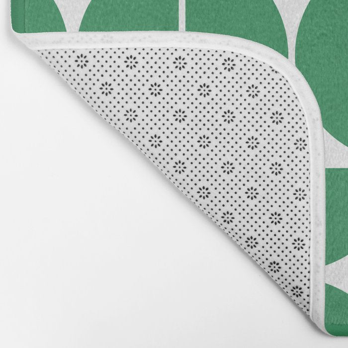 Mid Century Modern Geometric 04 Green Bath Mat Gallery Image 2
