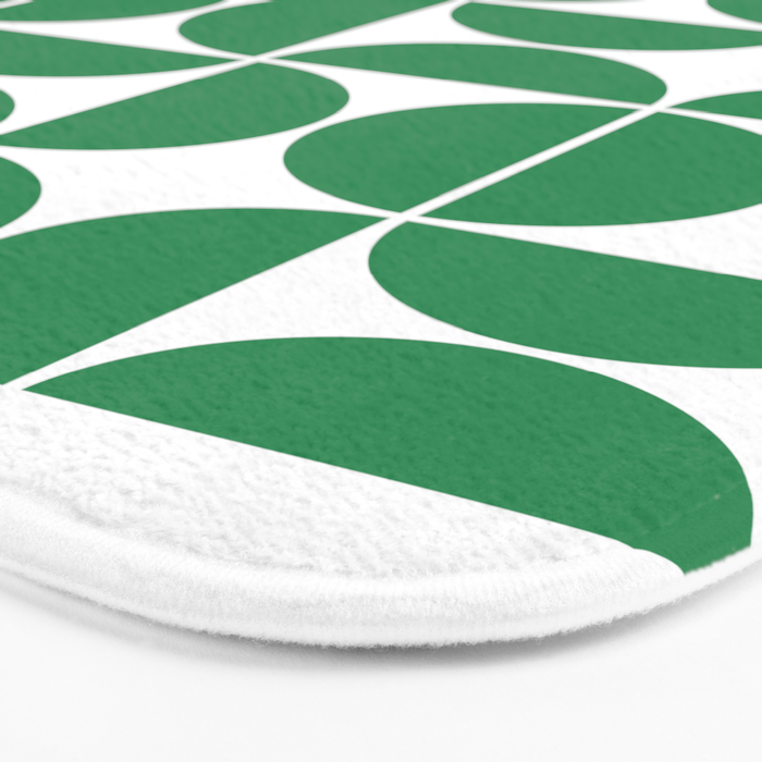 Mid Century Modern Geometric 04 Green Bath Mat Gallery Image 3