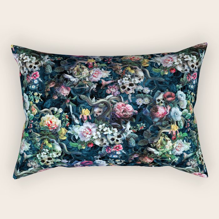 Skull and Snakes VII Rectangular Pillow Gallery Image 1