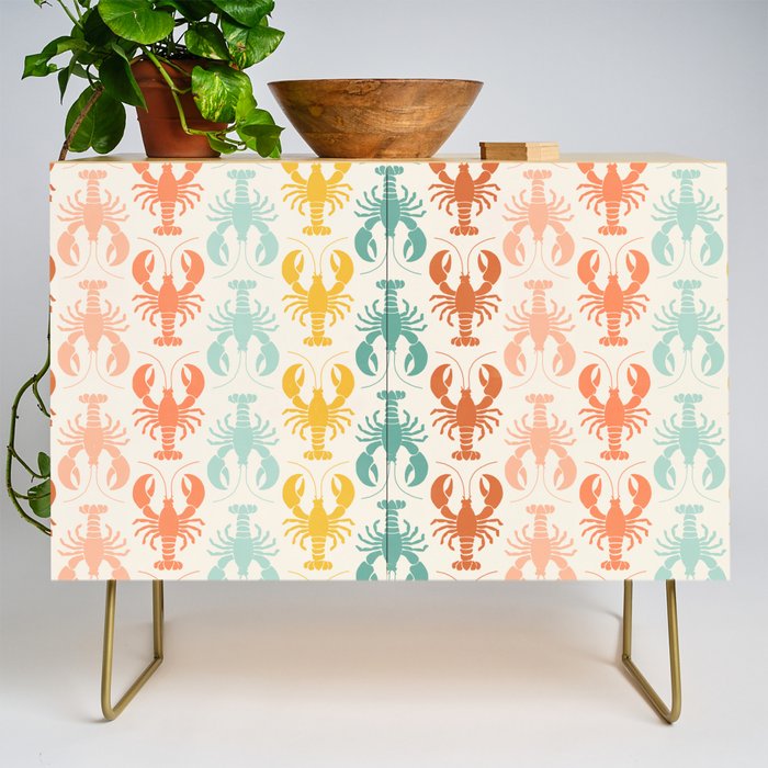 Lobster parade - retro Credenza Gallery Image 1